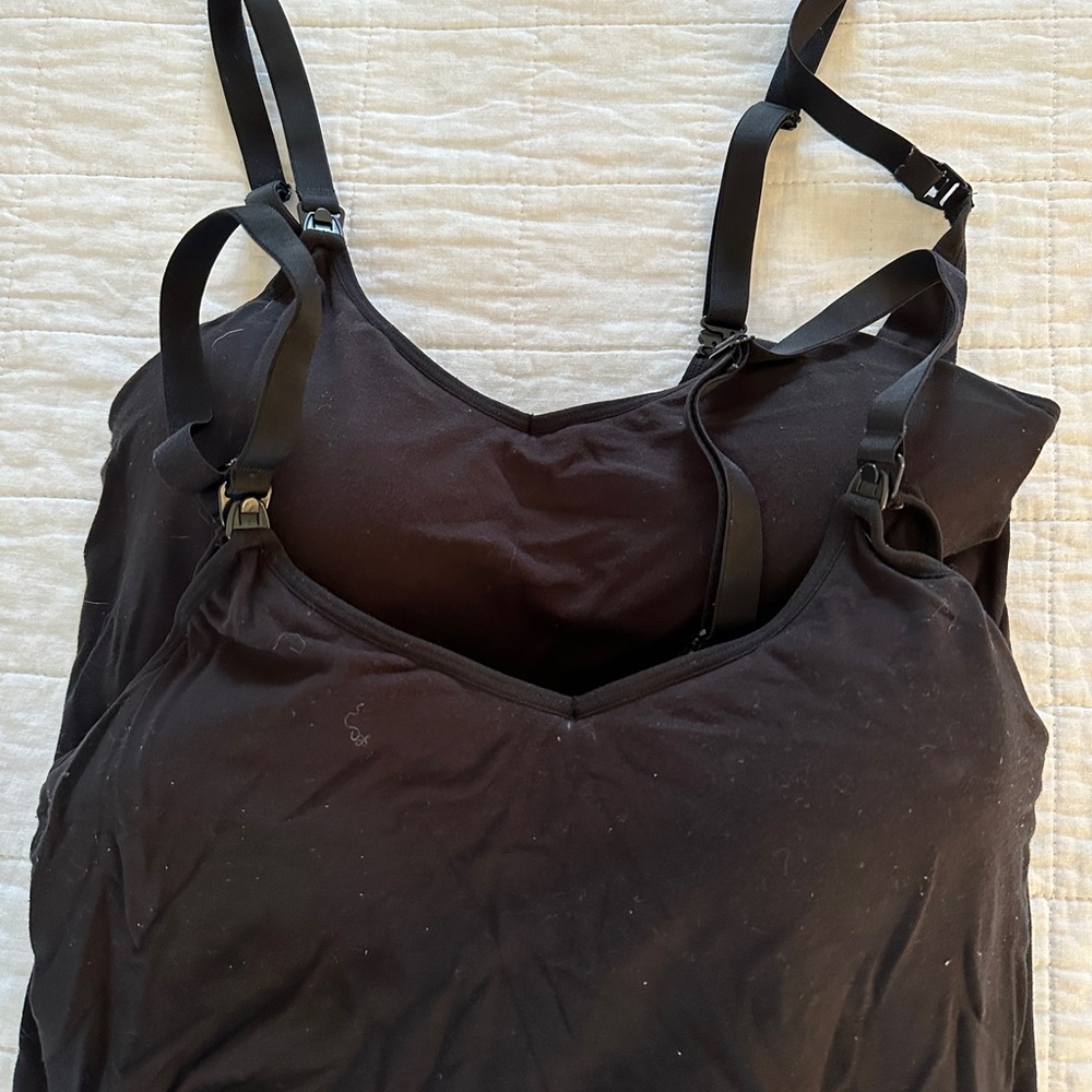 Black Padded Nursing Tank - Size Large (Bundle of 2!)